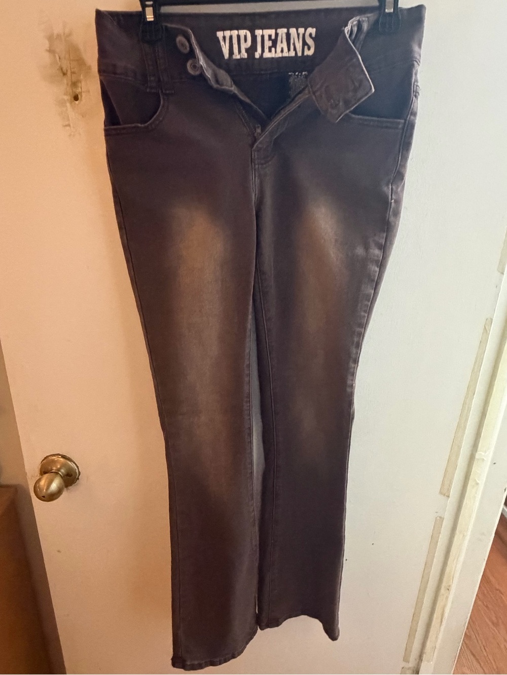 VIP Women's Brown Faded Bootcut Jeans